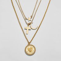 Temperament Wild Three-layer Star Clavicle Chain Alloy Necklace Nhll152191 main image 1