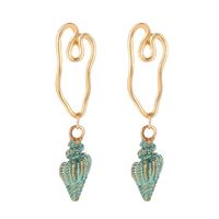 New Asian Gold Color Conch Earrings Nhdp151933 sku image 1