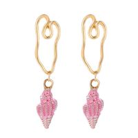 New Asian Gold Color Conch Earrings Nhdp151933 sku image 2