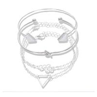 New Alloy Diamond Plated Bracelet Set Nhjq151968 sku image 2