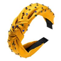 Star Street, Wind, Hand, Hot Drilling, Color Diamond, Knotted, Wide-brimmed Headband Nhln152118 sku image 4