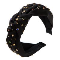 Star Street, Wind, Hand, Hot Drilling, Color Diamond, Knotted, Wide-brimmed Headband Nhln152118 sku image 1