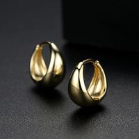 Womens Geometric Copper Inlay Zircon Earrings Nhtm152152 sku image 2