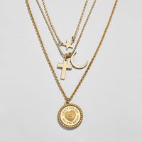 Temperament Wild Three-layer Star Clavicle Chain Alloy Necklace Nhll152191 sku image 2