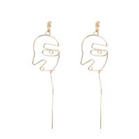 Simple Punk Geometric Openwork Alloy Earrings Nhxr152375 main image 4