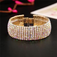 Einfaches Und Modisches Diamant-kristall-strass-armband Voller Diamant 8 Reihen Armband Braut  Schmuck Großhandel main image 8