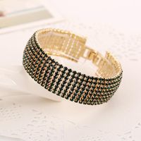 Einfaches Und Modisches Diamant-kristall-strass-armband Voller Diamant 8 Reihen Armband Braut  Schmuck Großhandel main image 12