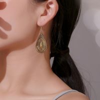 Metal Drop-shaped Vintage Engraved Earrings Nhdp152425 main image 2