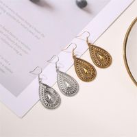 Metal Drop-shaped Vintage Engraved Earrings Nhdp152425 main image 3