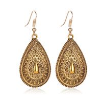 Metal Drop-shaped Vintage Engraved Earrings Nhdp152425 main image 7