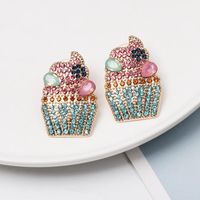 Fashion Color Diamond Ice Cream Stud Earrings Nhjj152441 main image 1