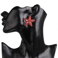 Red Diamond Starfish Stud Earrings Nhjj152446 main image 6