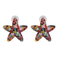 Red Diamond Starfish Stud Earrings Nhjj152446 main image 8