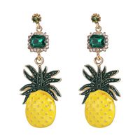 52635 Jujia Neue Selbst Produzierte Und Selbst Verkaufte Früchte Ananas Ohrringe Ohrringe Diamant Personal Isierte Europäische Und Amerikanische Grenz Überschreitende Versorgung main image 7