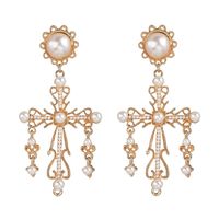 Fashion Alloy Cross Pearl Earrings Nhjj152457 main image 7