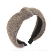 Mink Hair Solid Color Knotted Headband Nhou152501 main image 6