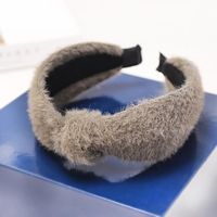 Mink Hair Solid Color Knotted Headband Nhou152501 main image 10