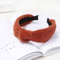 Mink Hair Solid Color Knotted Headband Nhou152501 main image 9