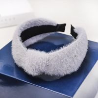 Mink Hair Solid Color Knotted Headband Nhou152501 main image 12