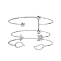 Européen Et Américain Simple Flèche De Bracelet Femmes Petite Feuille Creux Feuilles Bracelet Trois-pièce Ensemble À Composition Non Limitée Bracelet Bracelet main image 8