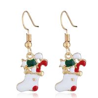 Cross-border New Product Best Seller In Europe And America Christmas Snowman Earrings Personality And Fashion Cute Gift Earring Gift sku image 1