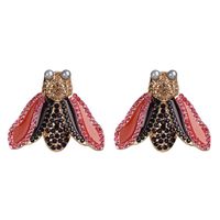 Colorful Diamond Insect Stud Earrings Nhjj152423 sku image 1