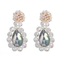 Fashion Drop-shaped Crystal Earrings Nhjj152429 sku image 1