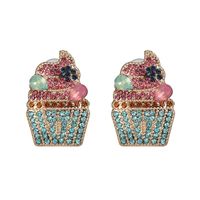 Fashion Color Diamond Ice Cream Stud Earrings Nhjj152441 sku image 1