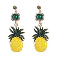 New Diamond-encrusted Pineapple Earrings Nhjj152452 sku image 1