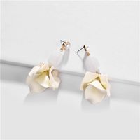 Fashion Paint Flower Multi-petal Resin Pearl Alloy Earrings Nhlu152557 main image 3