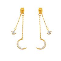Fashion Two Wearing Stars And Moon Design Alloy Earrings Nhll152586 main image 6