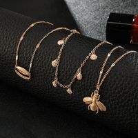 European And American Popular Alloy Scallop Bee Shell Multi-layer Necklace Nhgy152592 main image 3