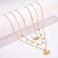 European And American Popular Alloy Scallop Bee Shell Multi-layer Necklace Nhgy152592 main image 4