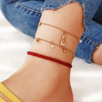 Fashion Multi-layer Five-pointed Star Anklet Bracelet Nhgy152612 main image 3