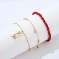 Fashion Multi-layer Five-pointed Star Anklet Bracelet Nhgy152612 main image 4