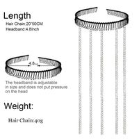 Womens Geometric Aluminum Chain Hair Band &amp; Headbands Nhct152627 main image 6