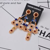 Womens Geometry Electroplating Alloy Earrings Nhnt152628 main image 3