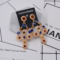 Womens Geometry Electroplating Alloy Earrings Nhnt152628 main image 4