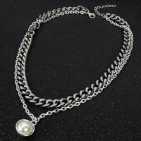 Womens V-shaped Plated Aluminum Necklaces Nhct152679 main image 3