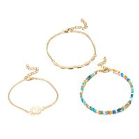 Fashion Color Rice Beads Hollow Multi-layered Anklet Bracelet Nhgy152698 main image 3