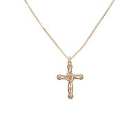 Fashion Personality Copper Plated Diamond Cross Necklace Nhyl152715 main image 3