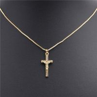 Fashion Personality Copper Plated Diamond Cross Necklace Nhyl152715 main image 8