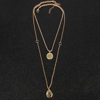 Fashion Embossed Love Multi-layer Alloy Necklace Nhct152725 main image 4