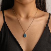 Nouvelle Creative Souhait Vente Chaude Minimaliste Gouttes D'eau Pendentif Mode Doux Vug Collier Croix-frontière Fourniture En Gros main image 1