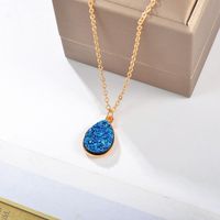 Fashion Sweet Crystal Cluster Drop Alloy Necklace Nhdp152730 main image 5
