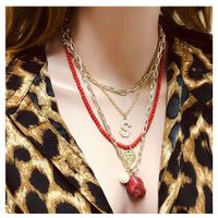 Womens S-shaped Plated Aluminum Necklaces Nhct152741 main image 1
