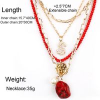 Womens S-shaped Plated Aluminum Necklaces Nhct152741 main image 6