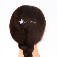Pentagram Drop Oil Candy Color Alloy Hair Accessory Nhhn152743 main image 4