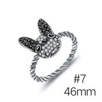 925 Sterling Argent Chiens Chiot Anneau Accessoires Féminins Japonais Et Coréen Fashionmongers Simple Personnalité Index Doigt Étudiant Une Paire De Amateurs main image 6