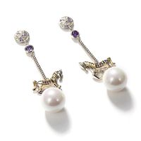 Vintage Long Carousel Earrings Nhll152597 sku image 1